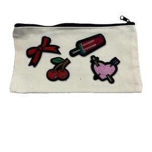 NEW custom-made canvas ZIPPER POUCH bag 8X4.5 inches adults kids patches